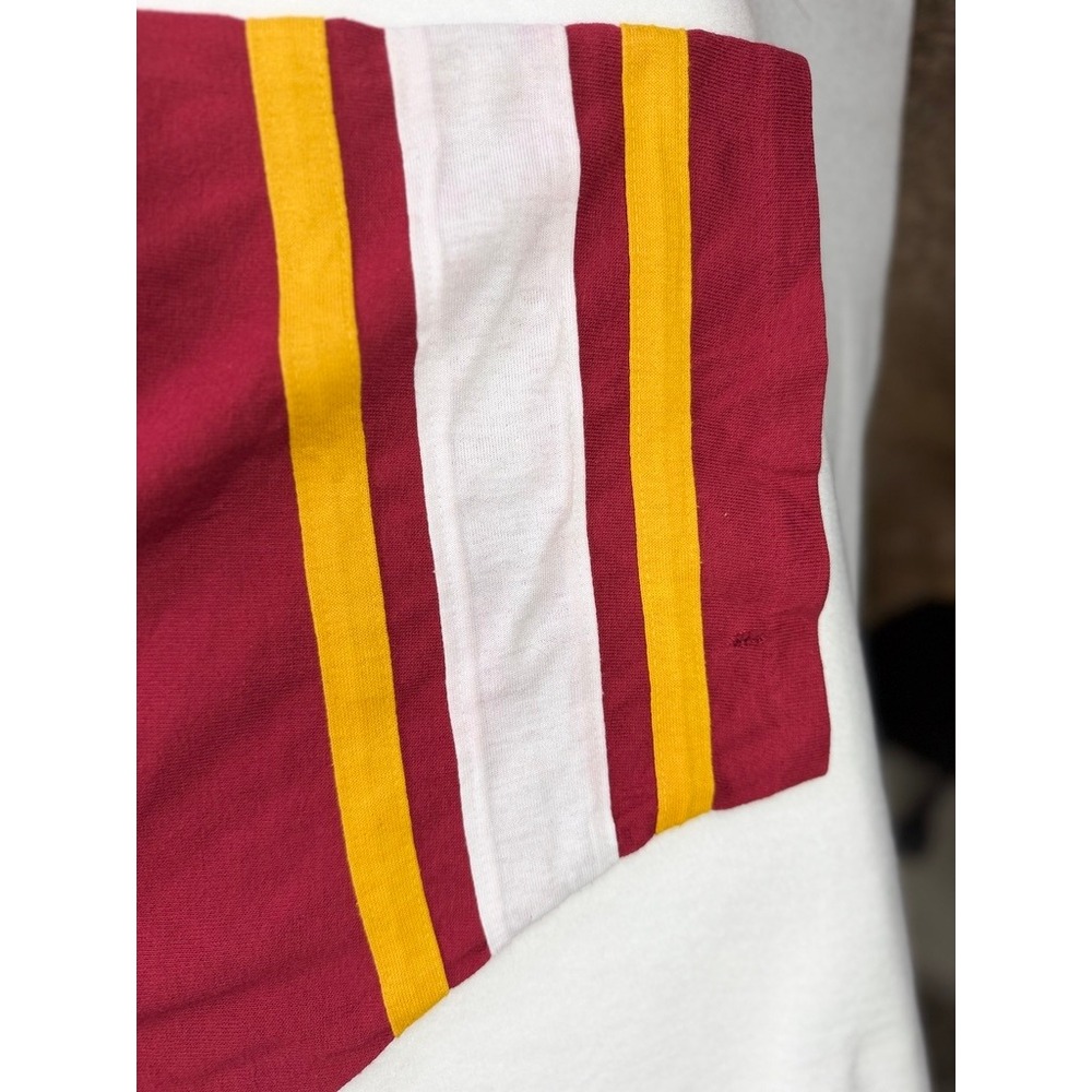 Vintage Washington Redskins Team Rated Shirt XXL USA Made 90s NFL V-Neck Red - Picture 10 of 11